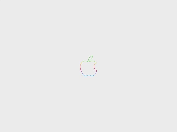годовщина-яблоко-логотип-радуга-беловатые-обои
