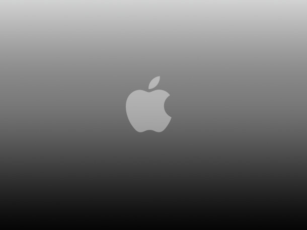 оттенки серого-яблоко-логотип-обои