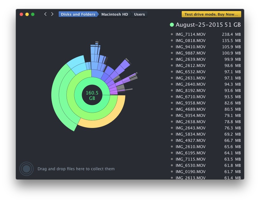 DaisyDisk анализирует дисковое пространство на Mac очень привлекательным образом