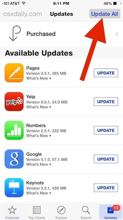 Обновление приложений в iOS App Store