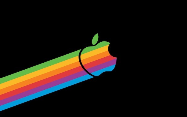 Логотип Retro Flying Apple