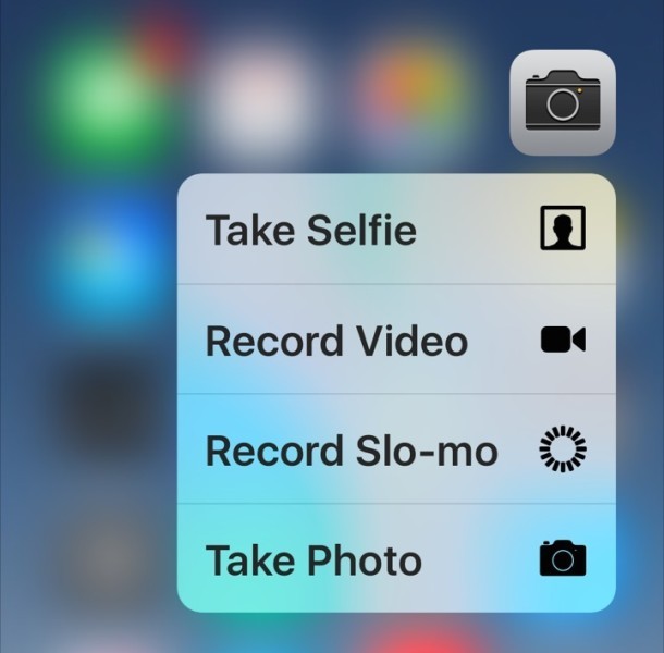 Камера 3D Touch