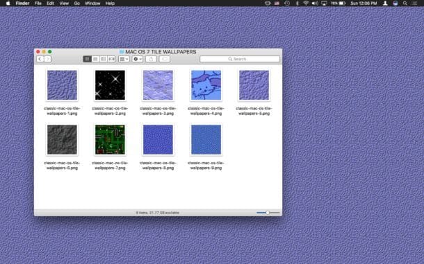 Обои для рабочего стола Classic Mac OS, выложенные на Mac OS X