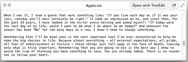 Пасхальное яйцо: речь Стива Джобса скрыта в Mac OS X
