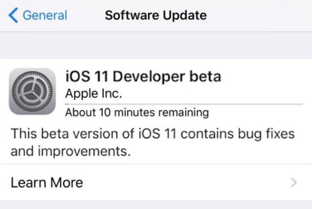 iOS 11 бета-установка