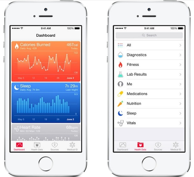 Приложение для здоровья в iOS 8