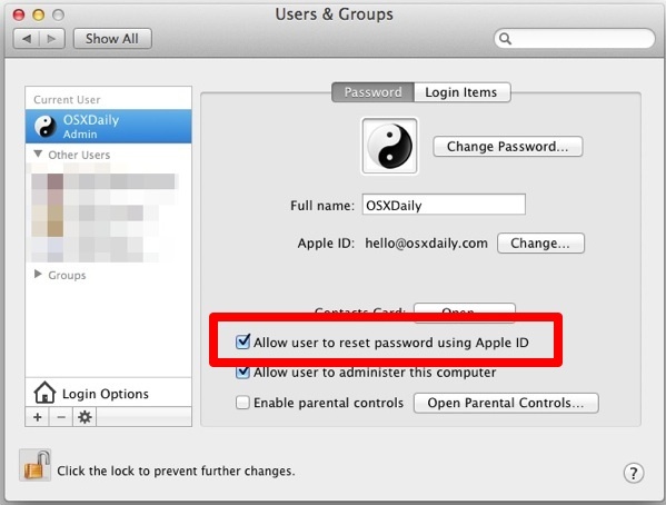 Установите Apple ID и прикрепите его к учетной записи Mac