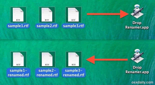 Пакетное переименование файлов с помощью утилиты перетаскивания в Mac OS X