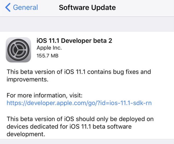 iOS 11 бета 2