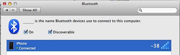 Проверьте силу сигнала Bluetooth в Mac OS X
