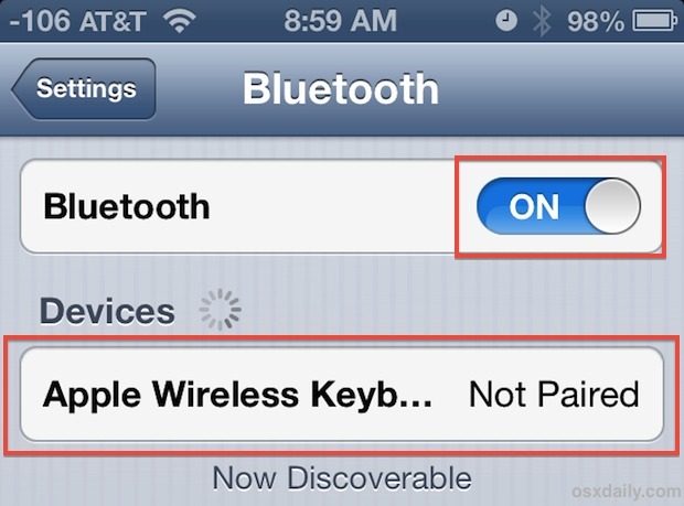 Синхронизация Bluetooth-клавиатуры с iPhone