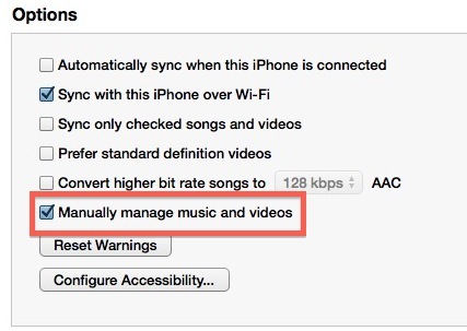Вручную управлять музыкой, чтобы напрямую добавлять песни на устройство iOS, не добавляя их на компьютер. Библиотека iTunes