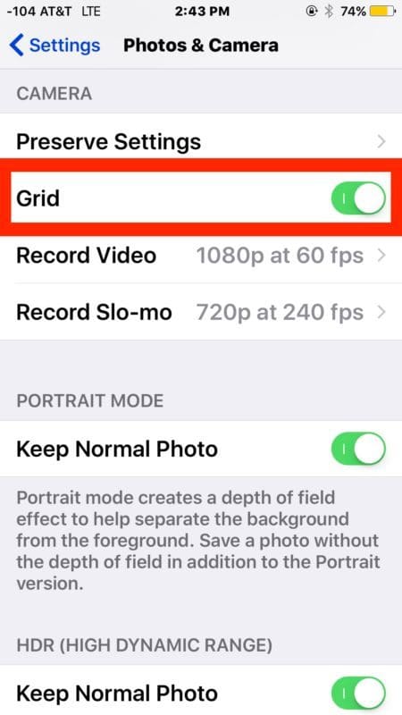 Как включить сетку iPhone для iPhone