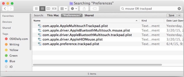 Настройки мыши и трекпада в Mac OS X