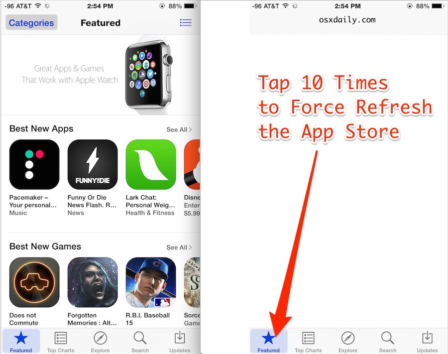 Обновите приложение App Store в iOS