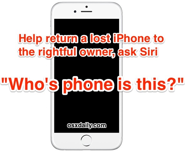 Помогите вернуть найденный iPhone владельцу с Siri