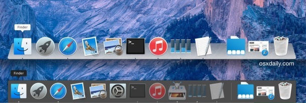 3D Dock vs Flat Dock в OS X Yosemite