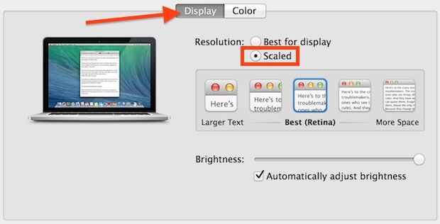 What resolution is retina display macbook pro my private com