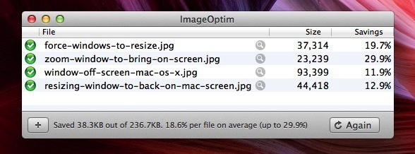 ImageOptim pngcrush GUI альтернатива для Mac OS X