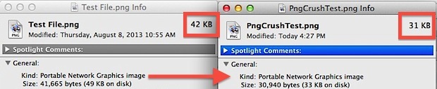 Командная строка pngcrush в Mac OS X уменьшает размеры изображений