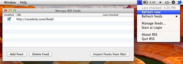 Редактирование RSS-каналов в OS X RSS.app