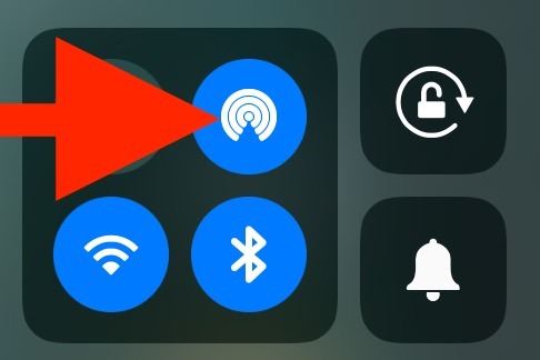 AirDrop включен в iOS