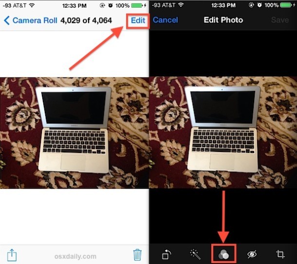 Применить фильтры к изображениям в приложении «Фотографии» для iOS