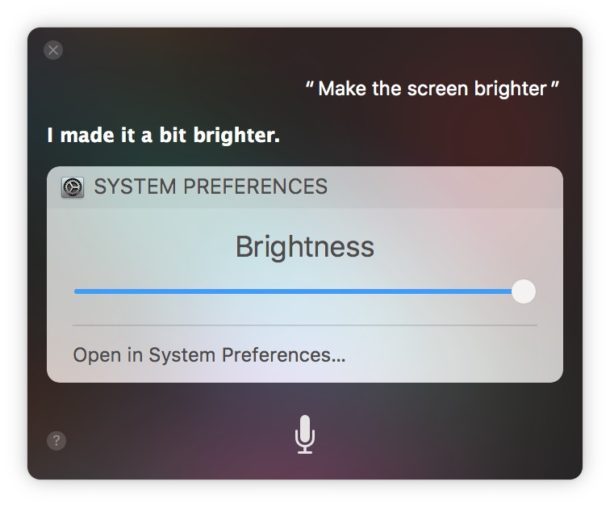 Как сделать экран ярче на Mac с помощью голосовых команд Siri