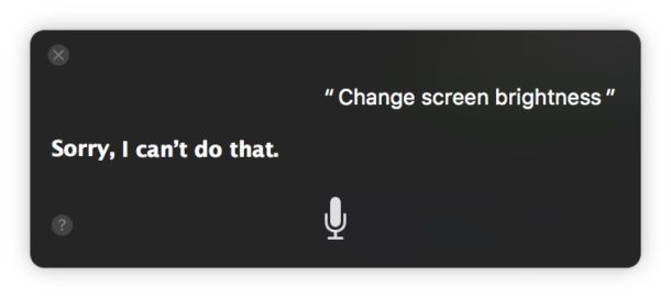 Изменение яркости экрана на Mac с помощью голосовых команд Siri, которые работают