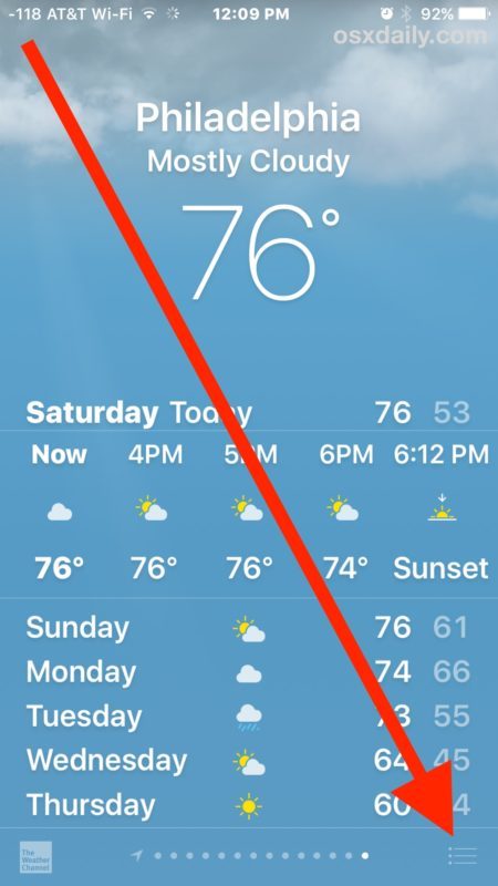 Как изменить градусы погоды в приложении iPhone Weather