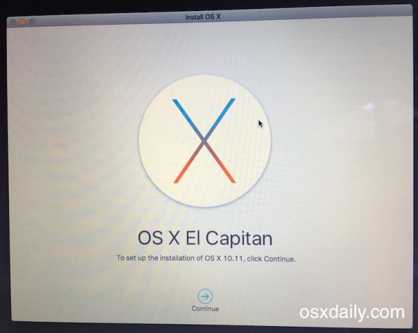 Чистая установка OS X El Capitan