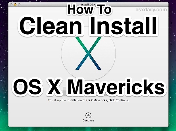 Как очистить установку OS X Mavericks