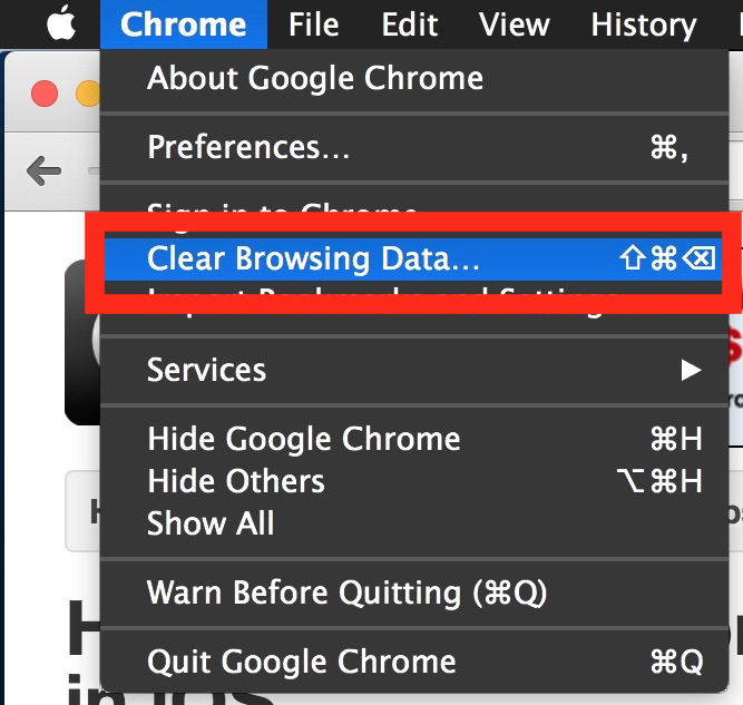Очистка кеша браузера в Chrome