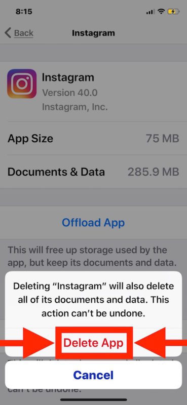 Как очистить кэш-память Instagram на iPhone
