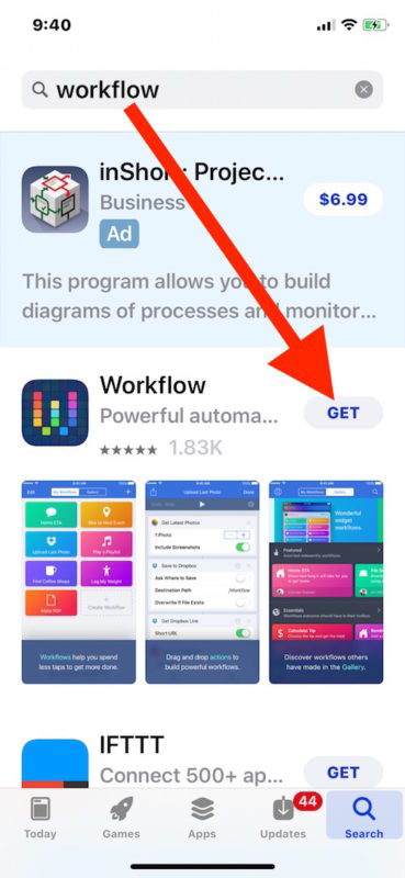 Получите бесплатный доступ к бесплатному сайту WOrkflow для iPhone