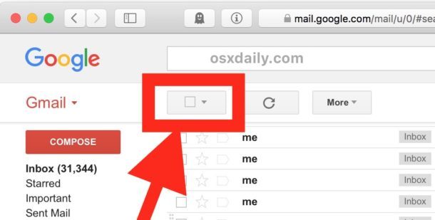 Как удалить все письма Gmail