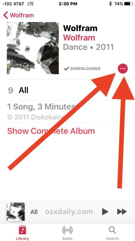 Как удалить музыку в iOS