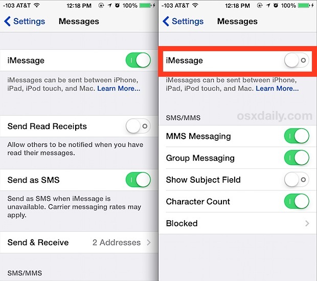 Как отключить iMessage на iPhone