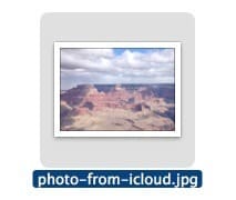 Пример фотографии, загруженной из iCloud