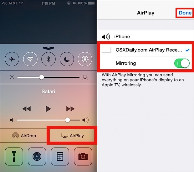 Как использовать зеркалирование AirPlay в iOS