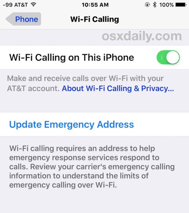 Включить Wi-Fi-вызов на iPhone
