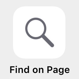 Кнопка «Найти на странице» в Safari для iOS