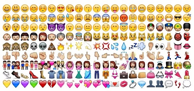 Много различных значков Emoji