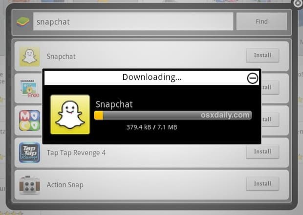 Установка Snapchat в Bluestacks на Mac