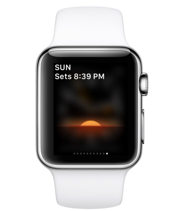 Приложение сторонних разработчиков, установленное на Apple Watch, видно в Glances