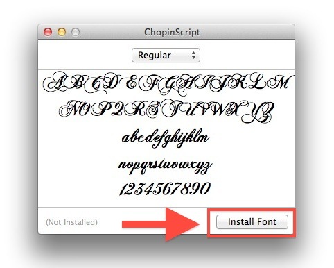 Установка новых шрифтов в Mac OS X