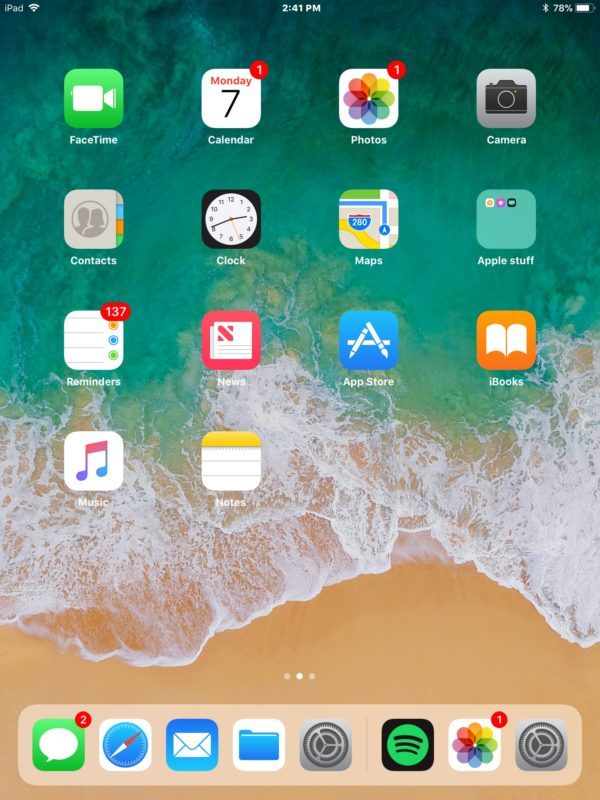 iPad с iOS 11