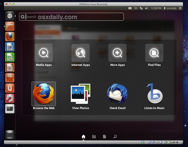 Рабочий стол Ubuntu Linux