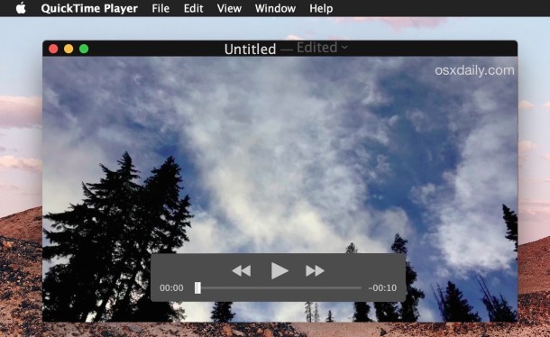 Воспроизведение видео в режиме QuickTime для Mac