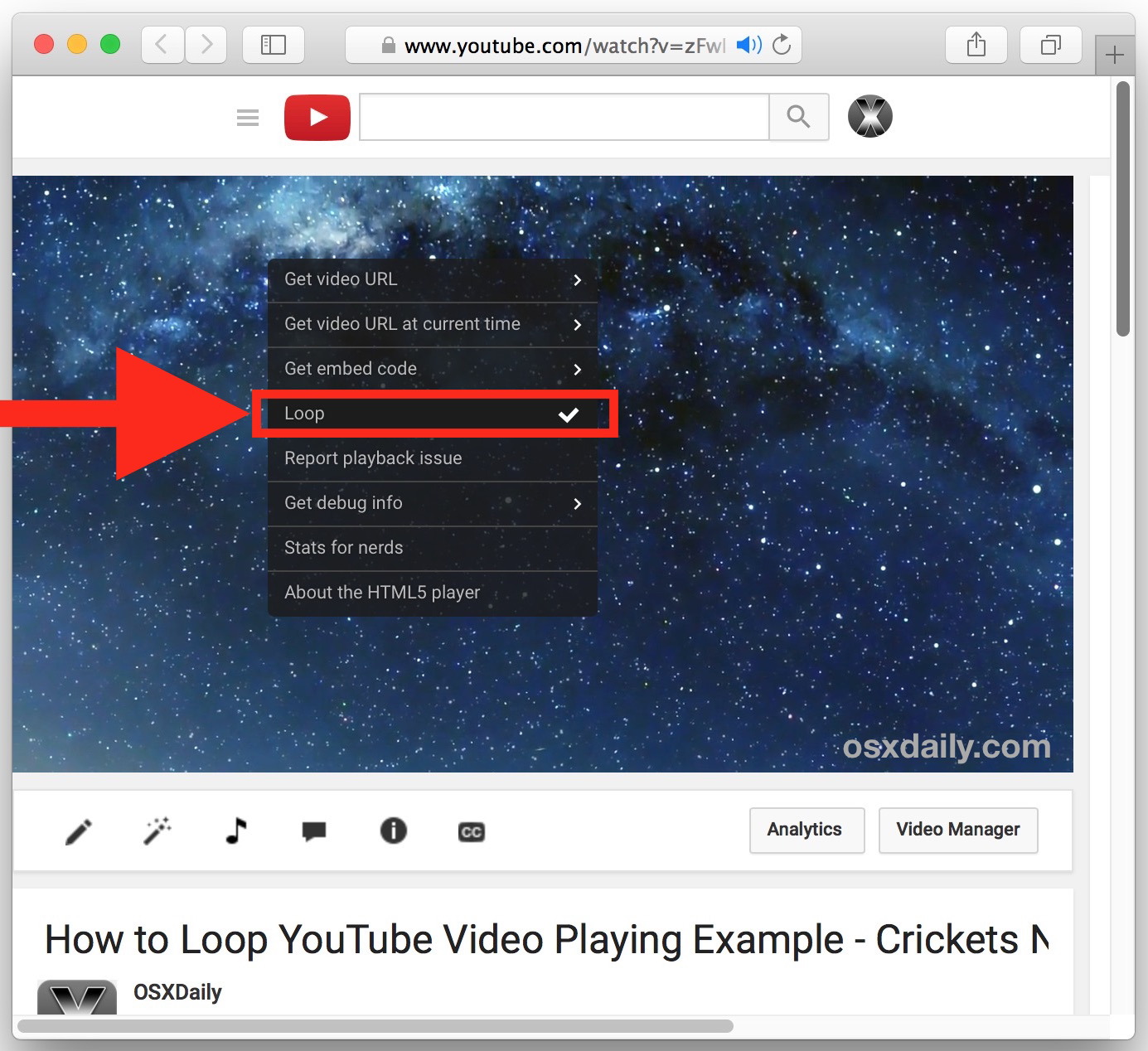 Как зацикливать видео на YouTube